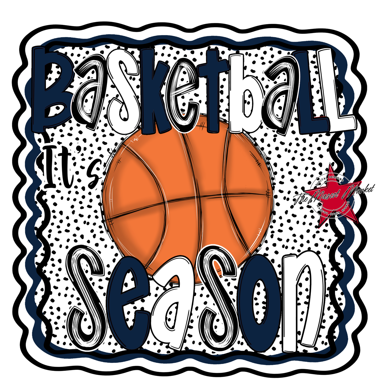 It's Basketball Season Design-Navy