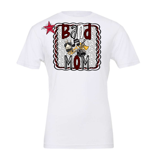 Band Mom Dot Design-Maroon