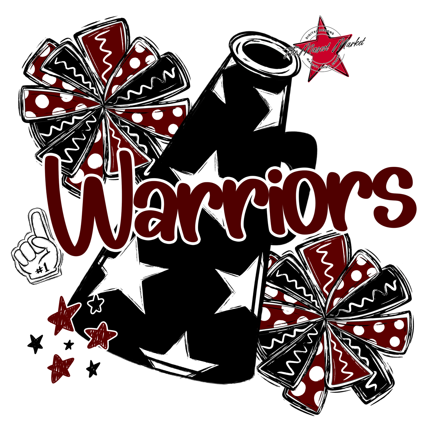 Warriors Alpha Megaphone Design-Maroon