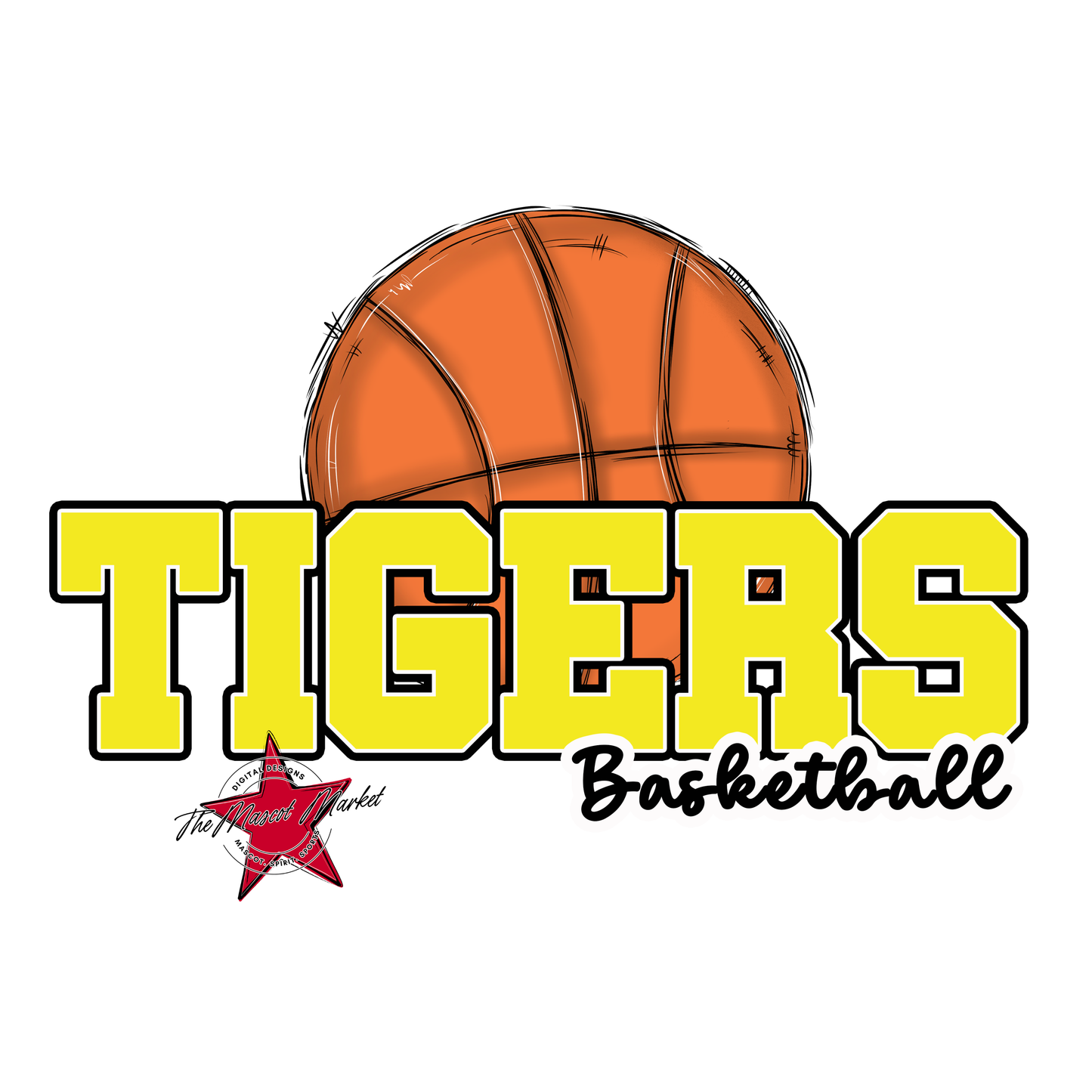 Tigers Varsity Basketball-Bright Yellow