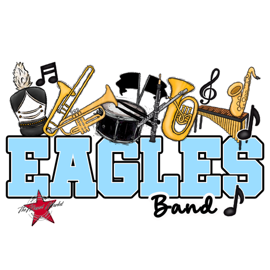 Eagles Varsity Band Design-Columbia Blue