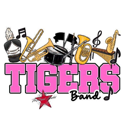 Tigers Varsity Band-Baby Pink