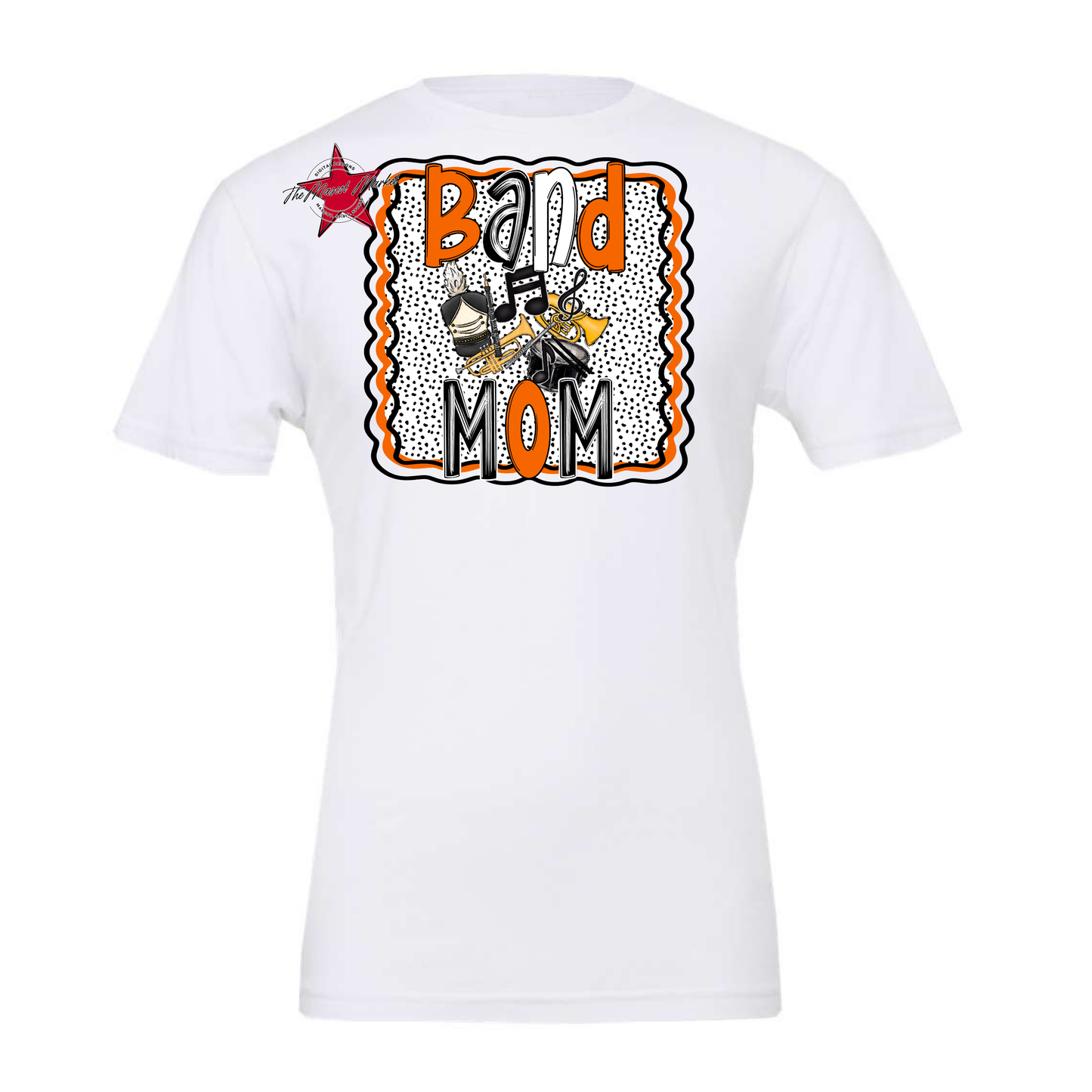 Band Mom Dot Design-Orange