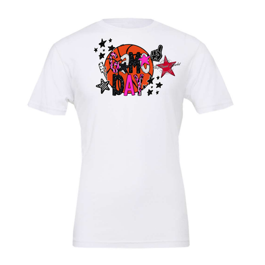 Basketball Game Day Scrape-Pink