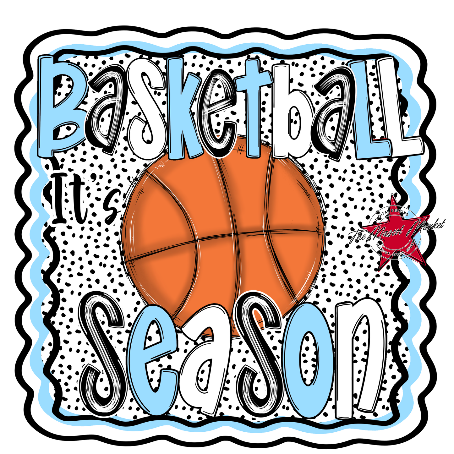 It's Basketball Season Design-Columbia Blue