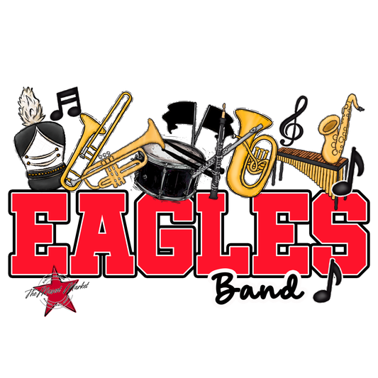 Eagles Varsity Band Design-Bright Red
