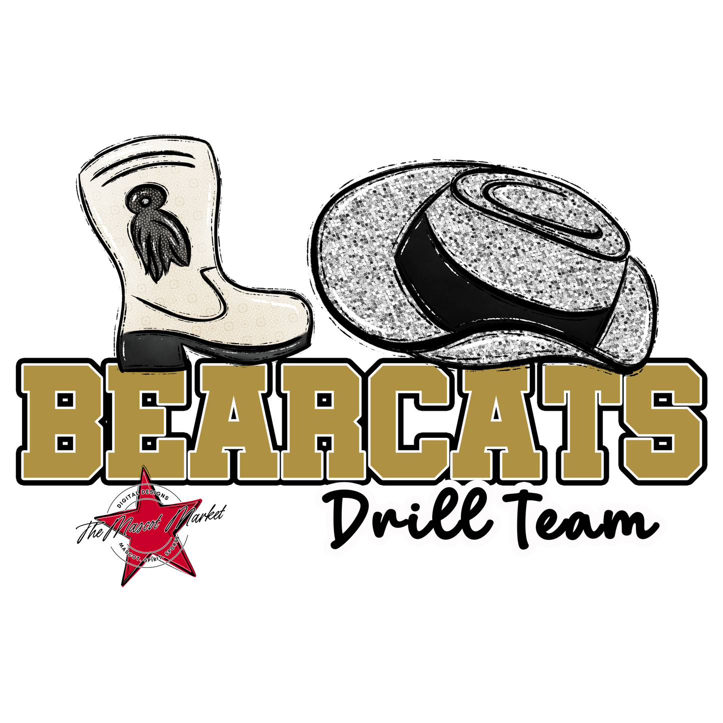 Bearcats Varsity Drillteam Design-Gold