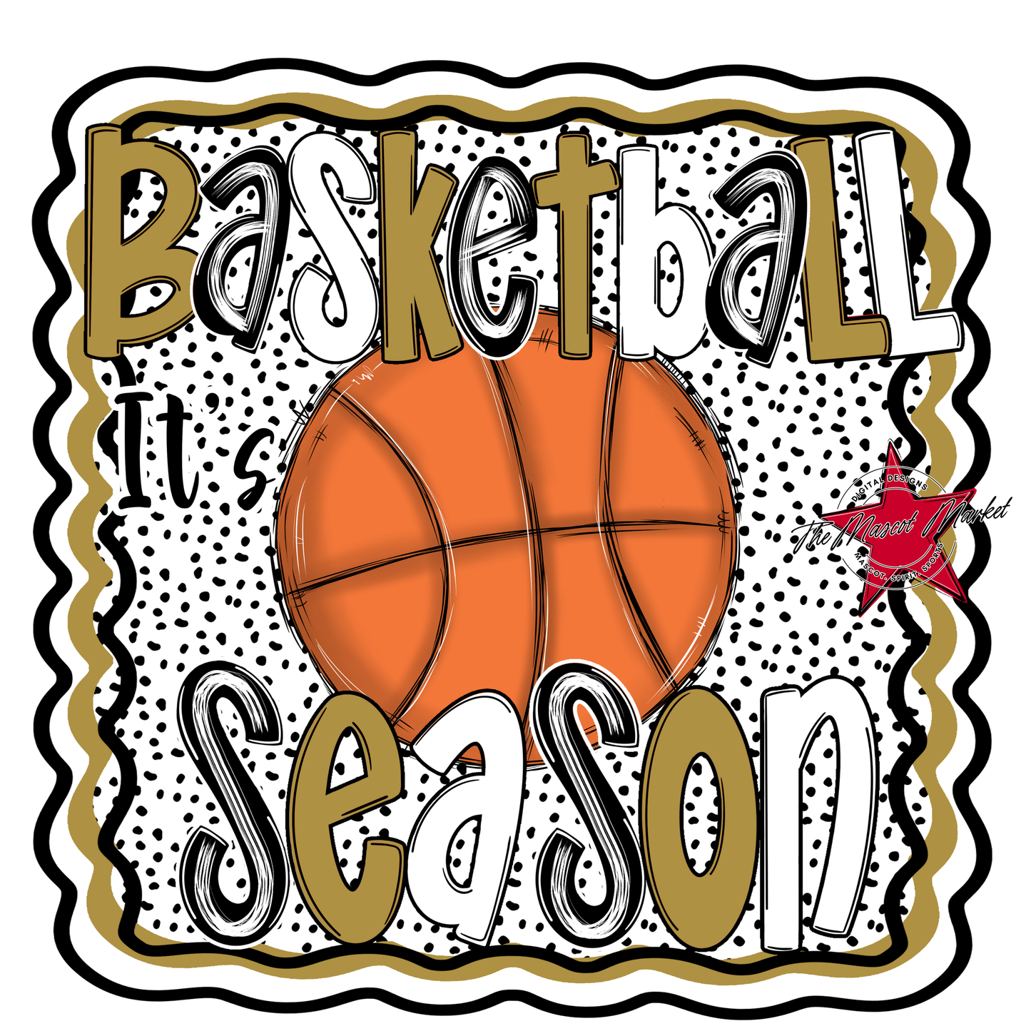 It's Basketball Season Design-Gold