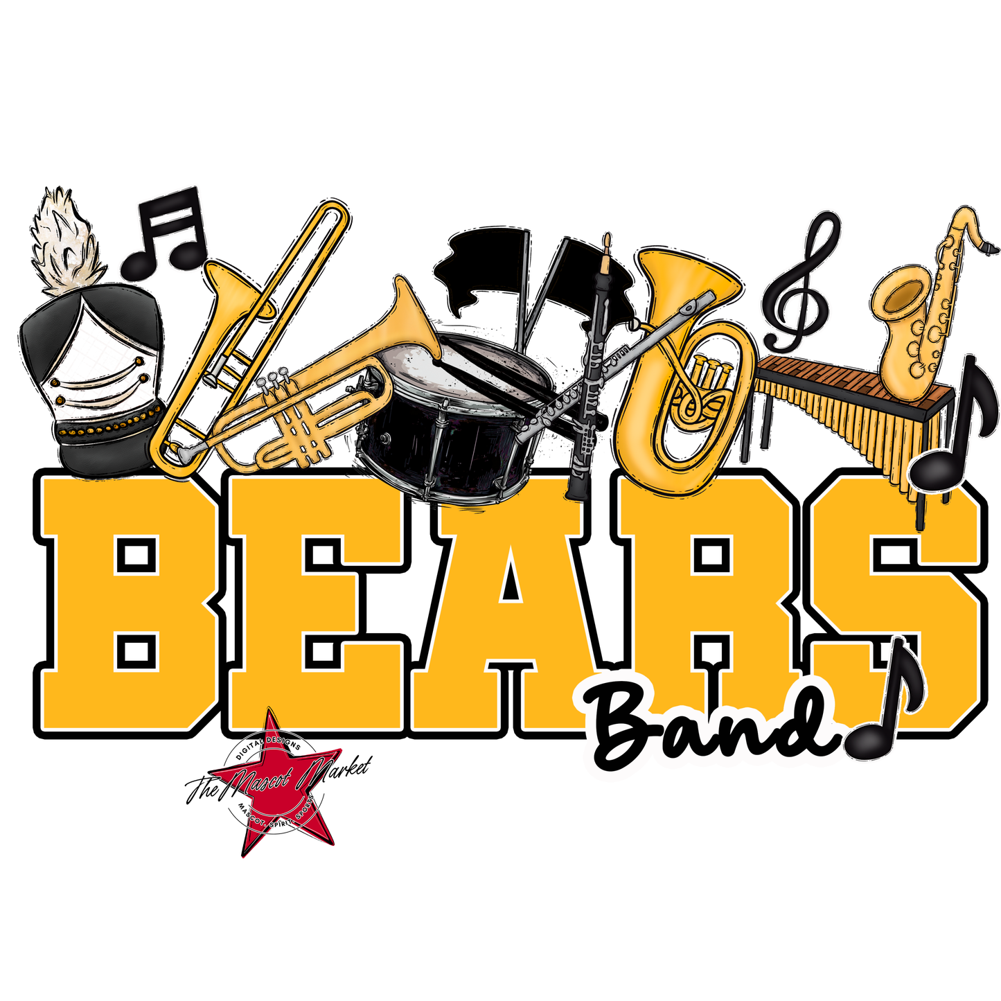 Bears Varsity Band Design-Yellow