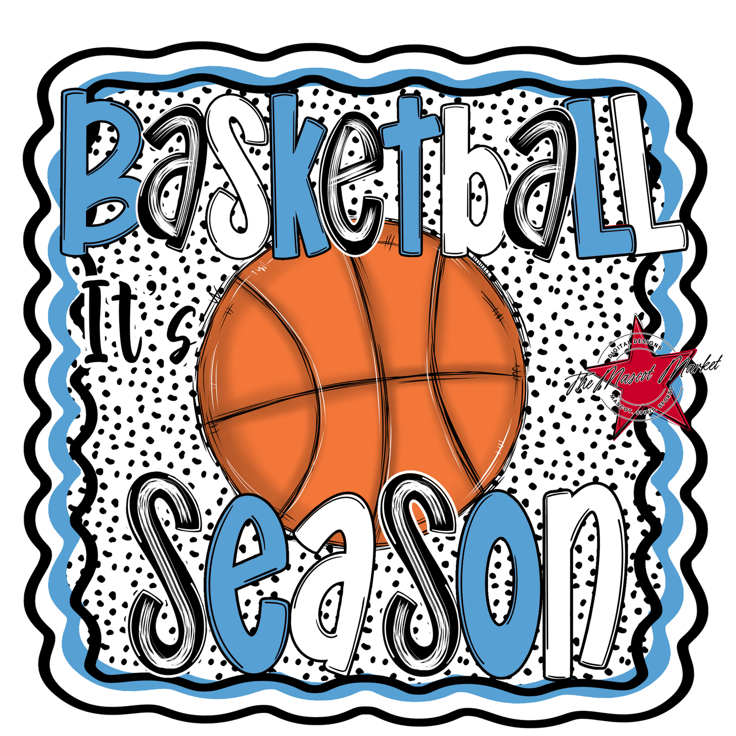 It's Basketball Season Design-Carolina Blue