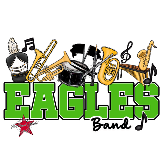 Eagles Varsity Band Design-Bright Green