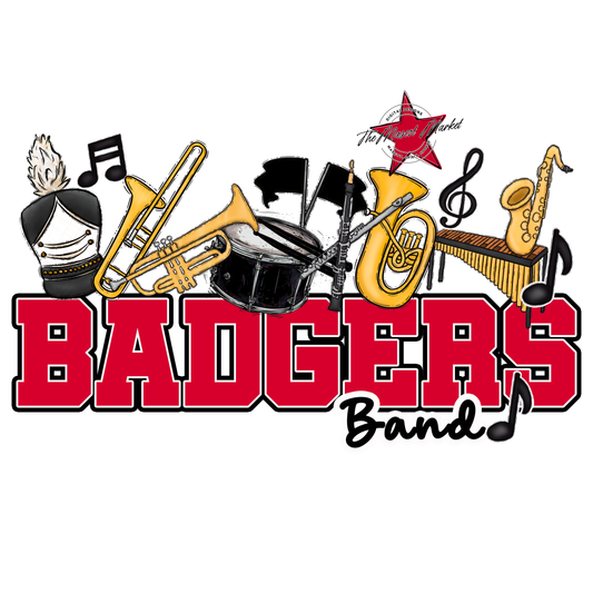 Badgers Varsity Band Design-Red