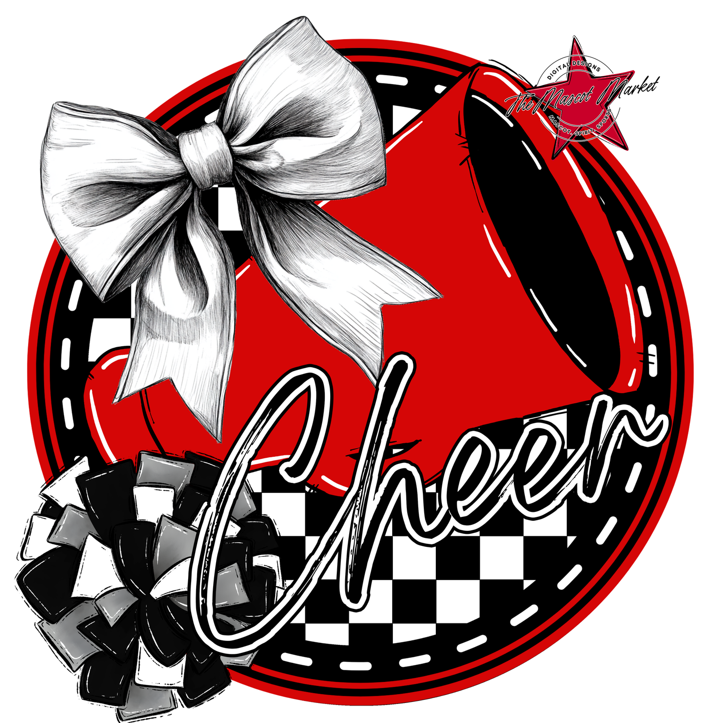 Cheer Circle Design-Red