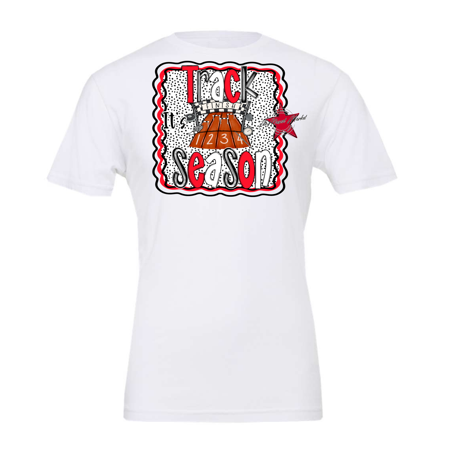 It's Track Season Dot Design-Red