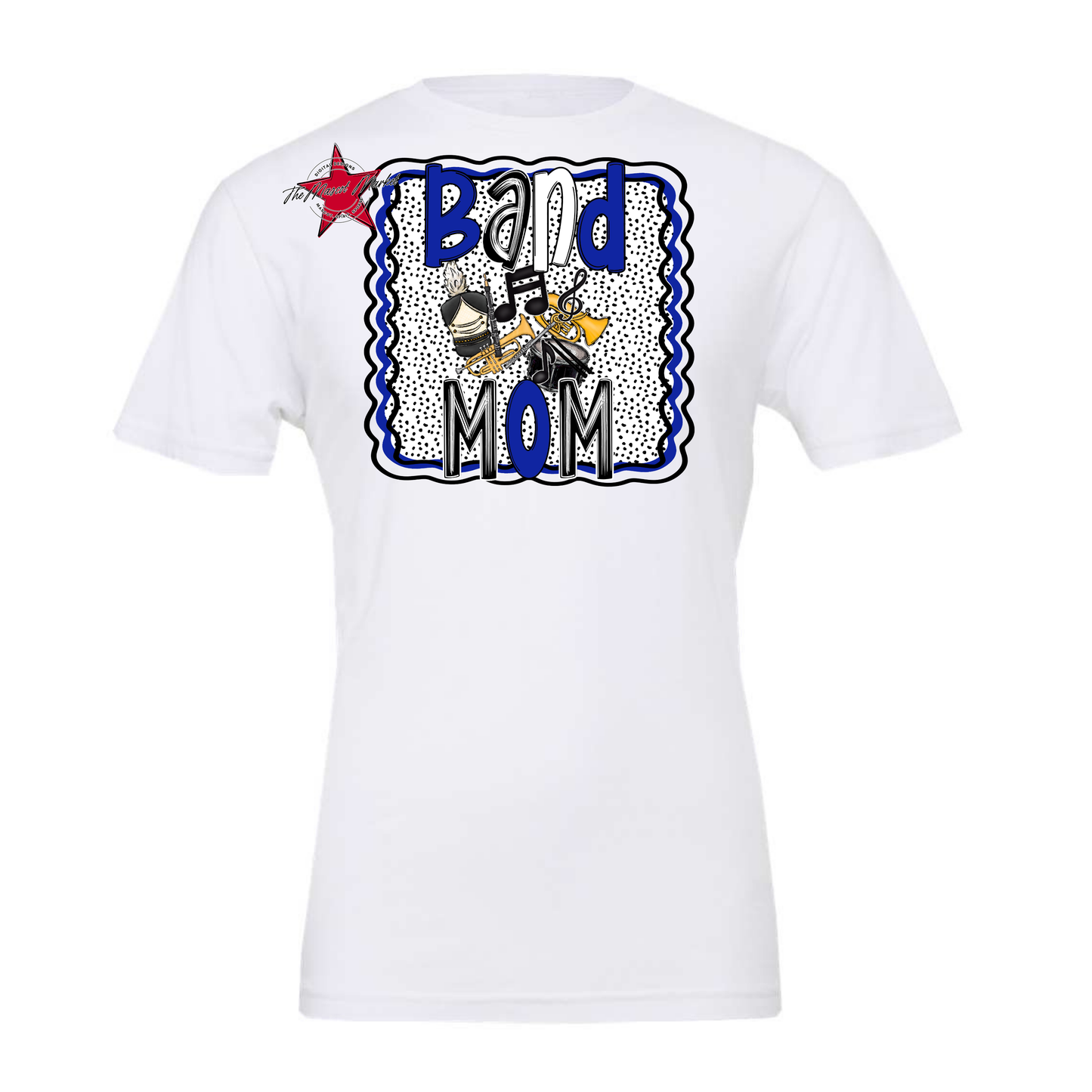 Band Mom Dot Design-Royal Blue