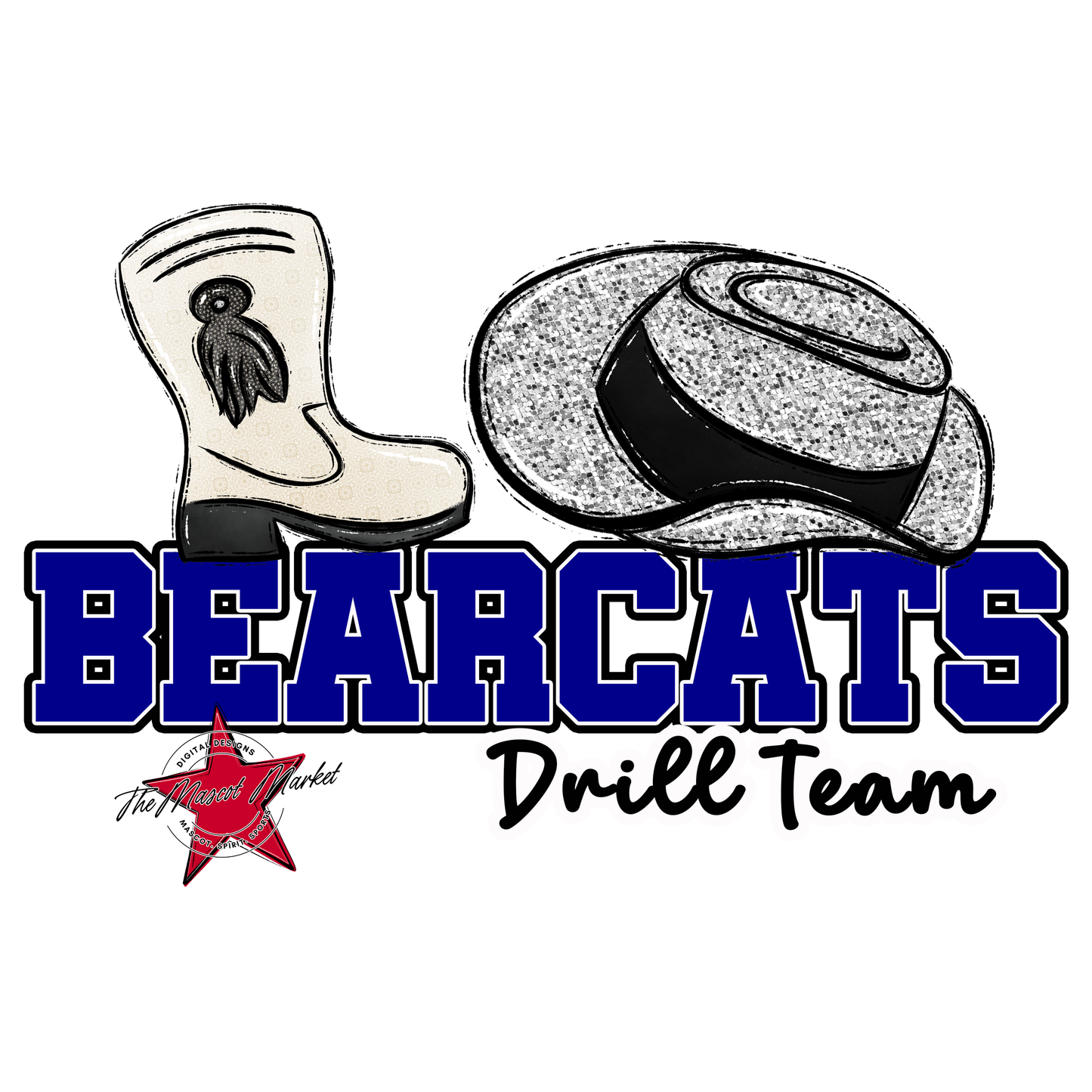 Bearcats Varsity Drillteam Design-Blue