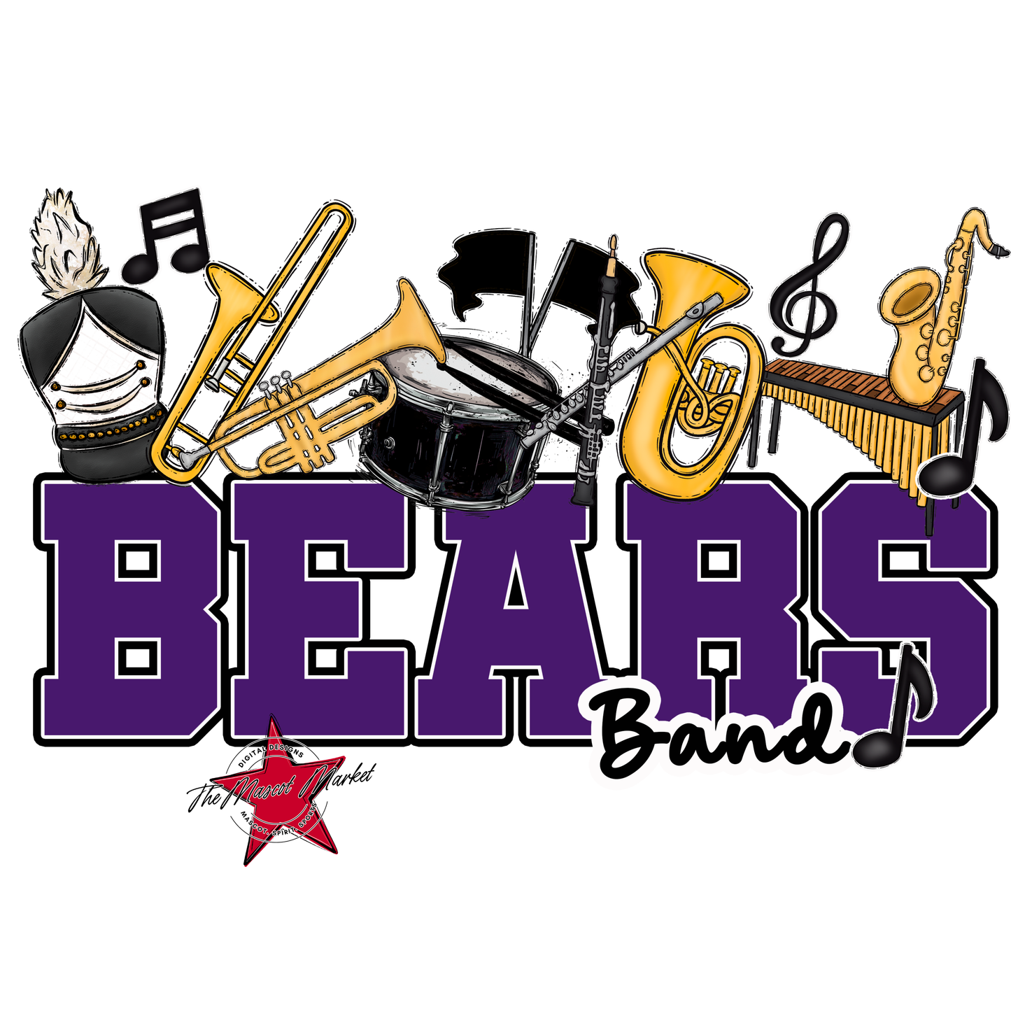 Bears Varsity Band Design-Purple