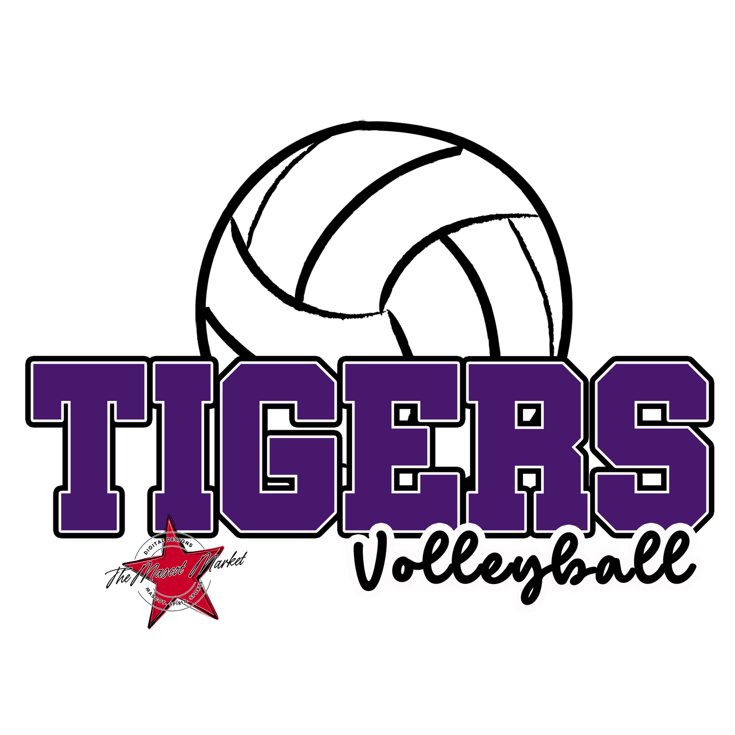Tigers Varsity Volleyball-Purple