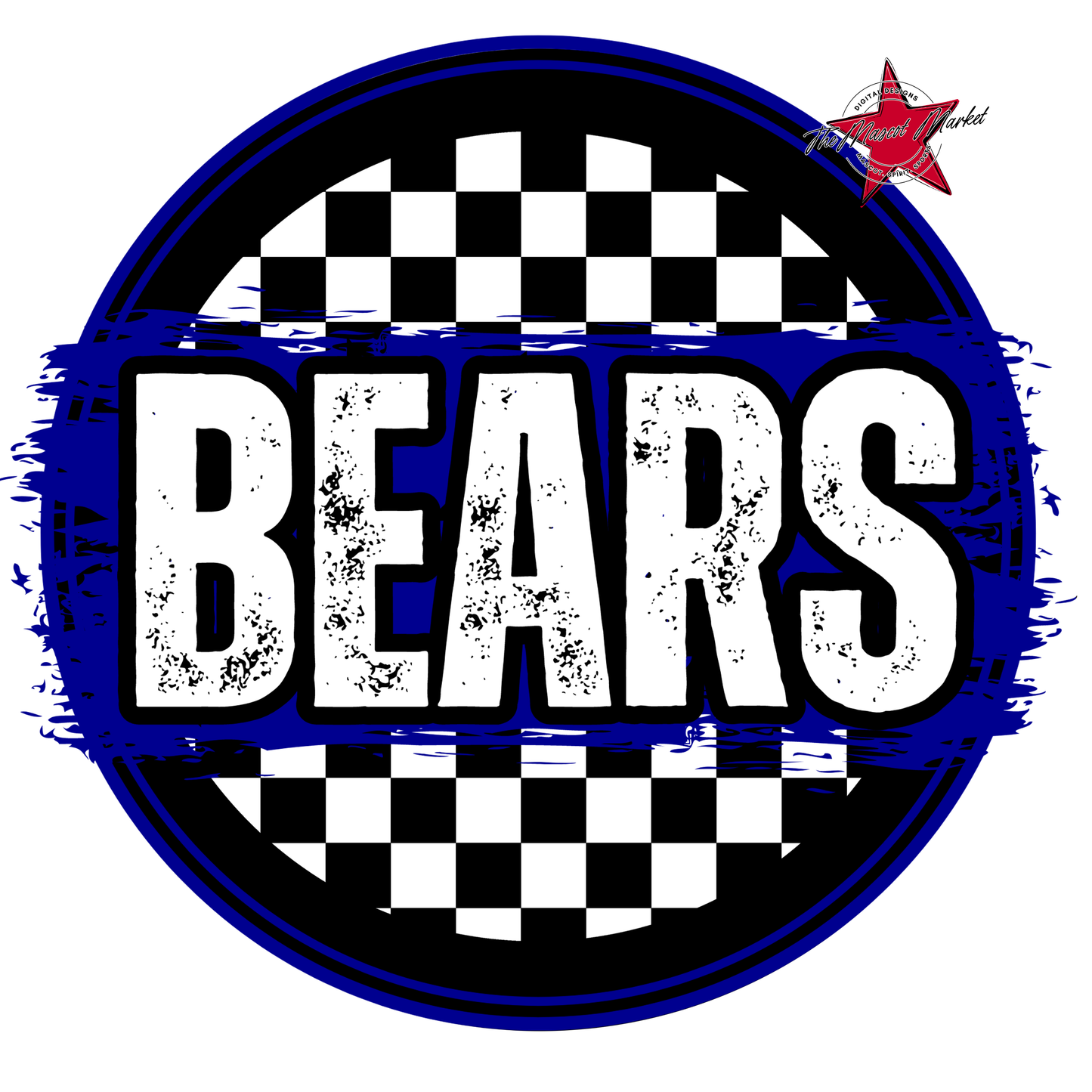 Bears Circle Design-Blue