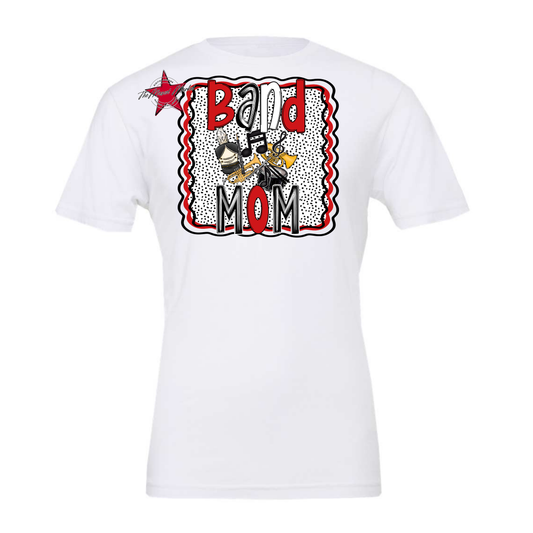 Band Mom Dot Design-Red