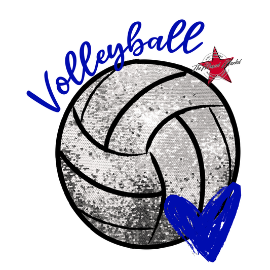Volleyball Sequins-Blue