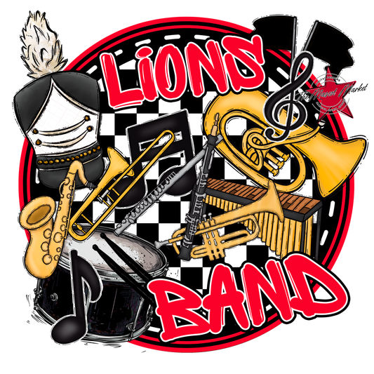 Lions Circle Band Design-Red