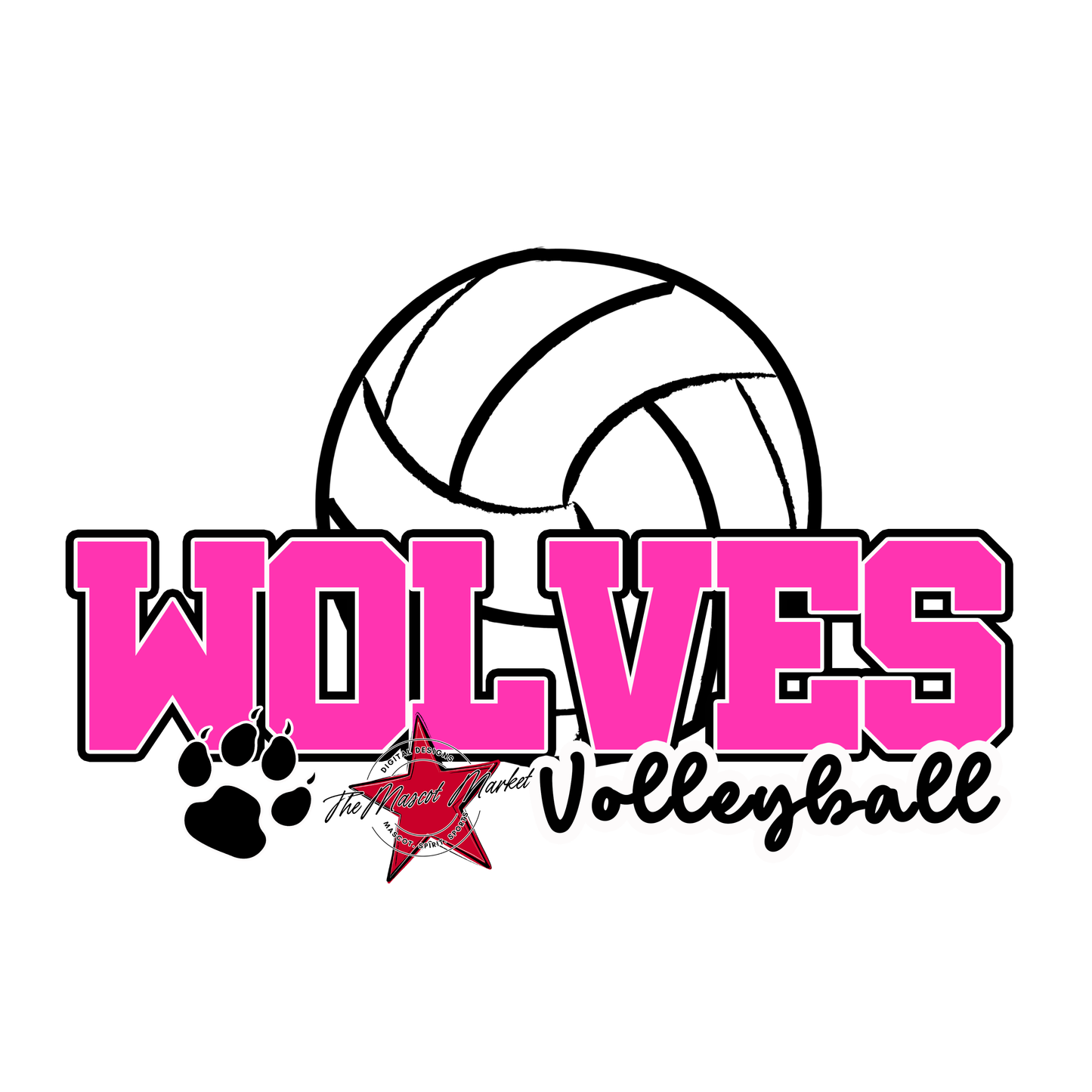 Wolves Varsity Volleyball-Pink
