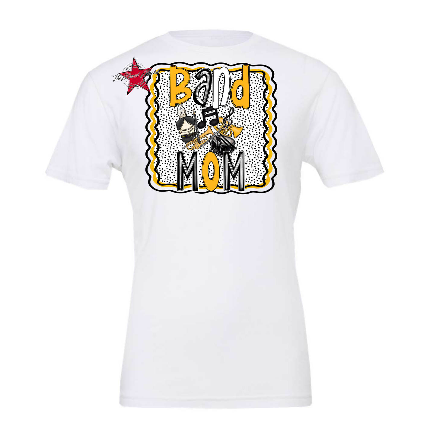 Band Mom Dot Design-Yellow