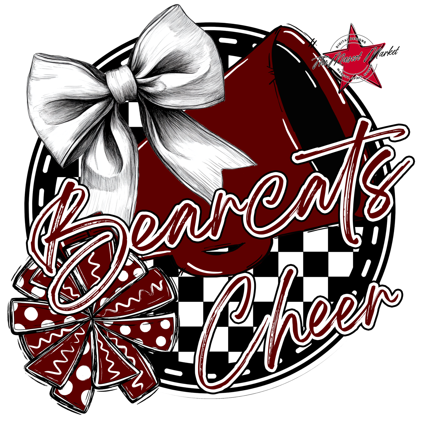 Bearcats Circle Cheer Design-Maroon