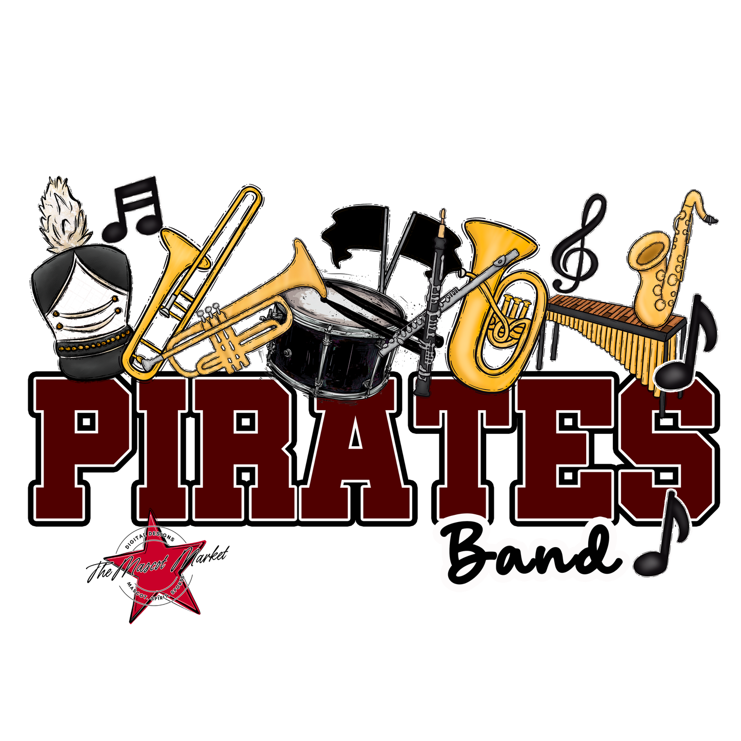 Pirates Varsity Band-Maroon