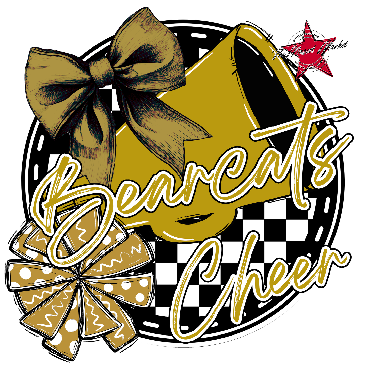 Bearcats Circle Cheer Design-Gold