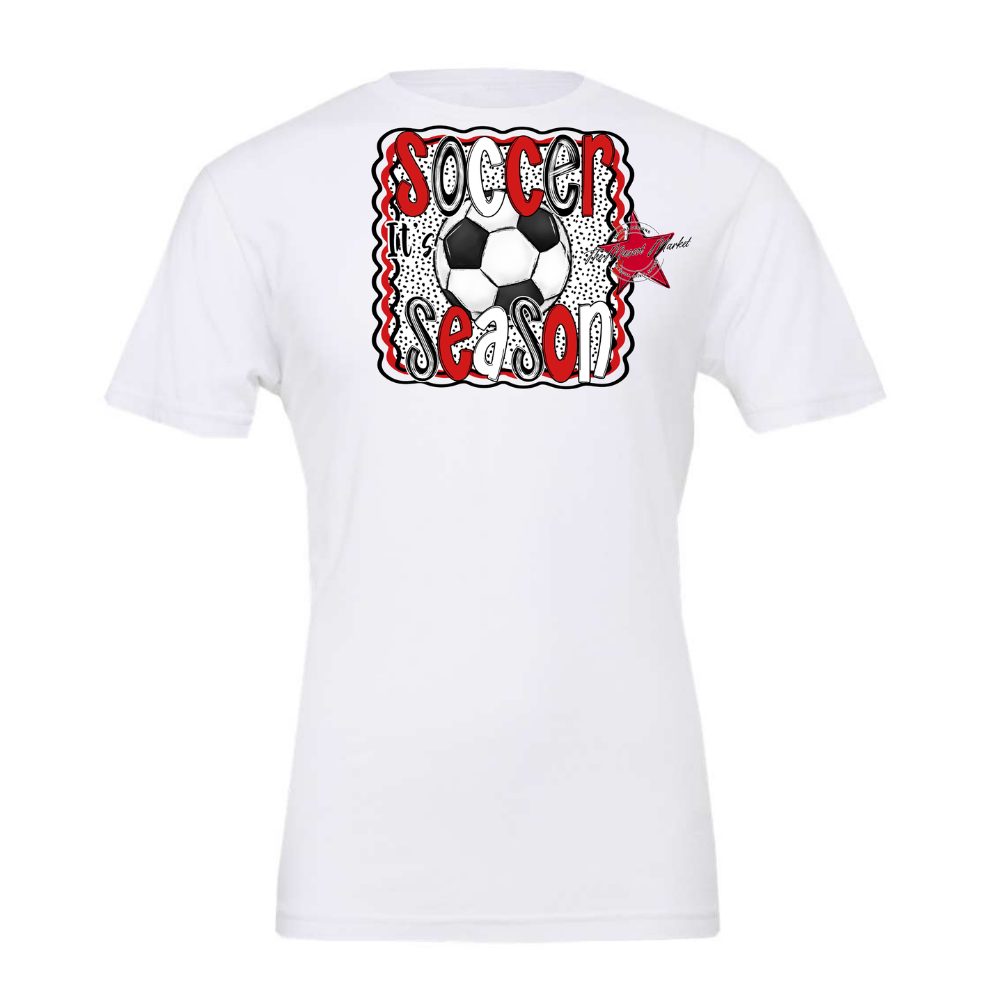 It's Soccer SeasonDot Design-Red