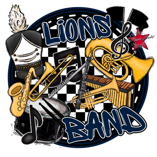 Lions Circle Band Design-Navy