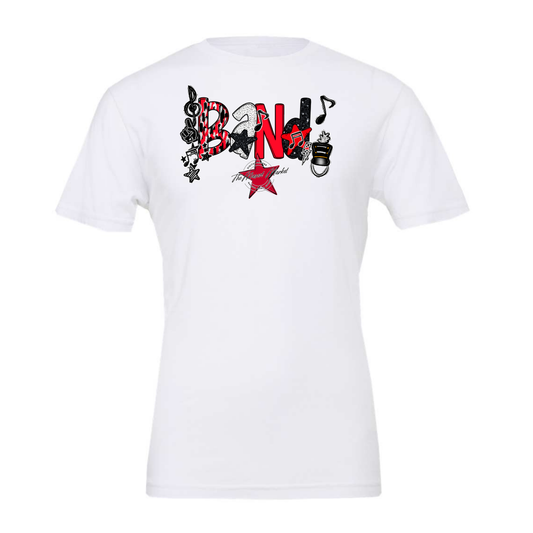 Band Scrape-Bright Red
