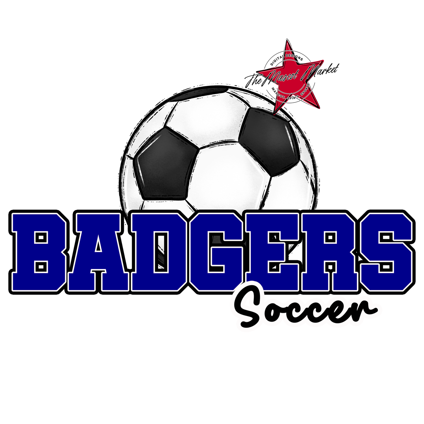 Badgers Varsity Soccer Design-Blue