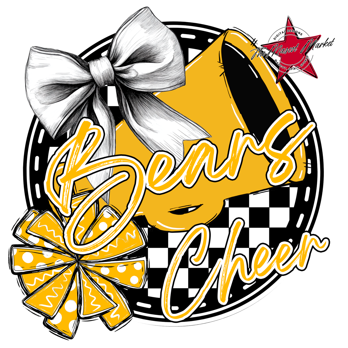 Bears Circle Cheer Design-Yellow