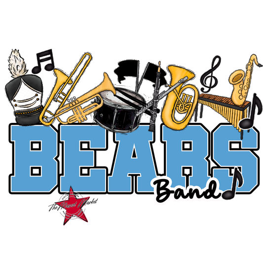 Bears Varsity Band Design-Carolina Blue