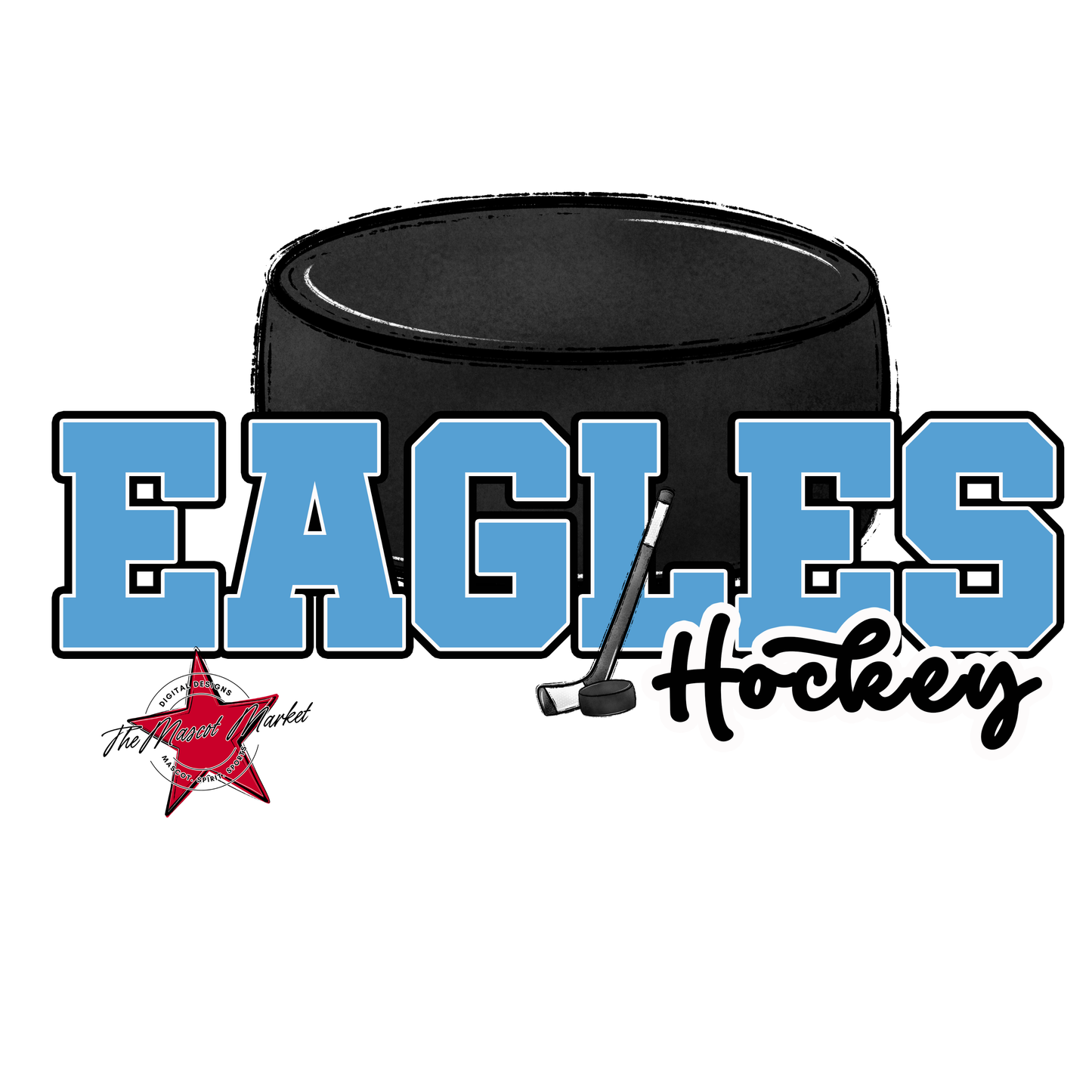 Eagles Varsity Hockey Design-Carolina Blue
