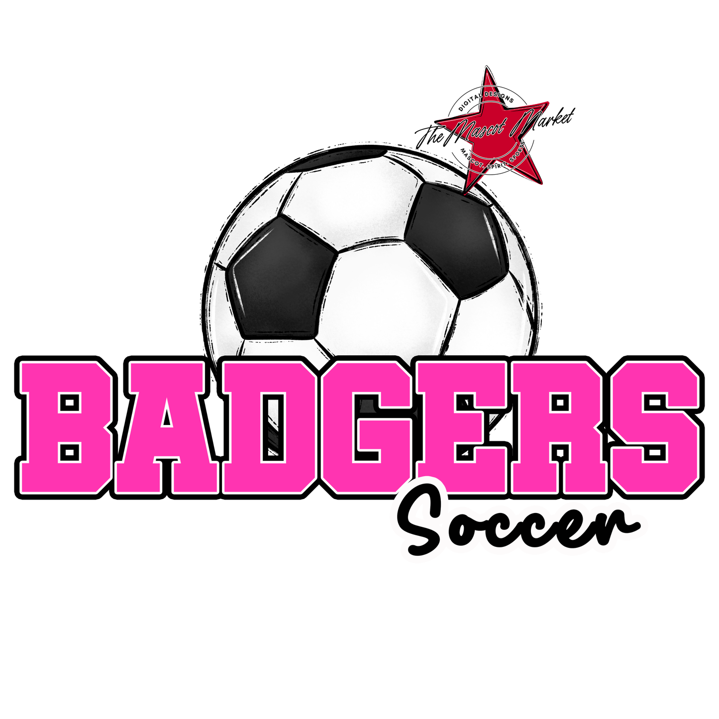 Badgers Varsity Soccer Design-Pink