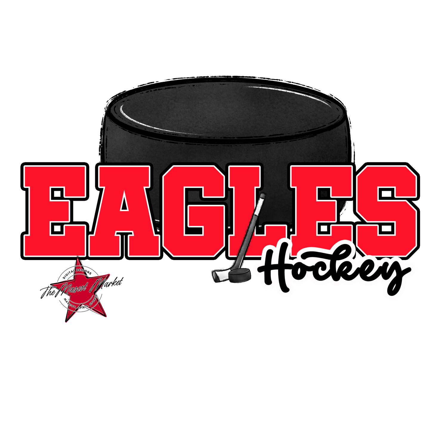Eagles Varsity Hockey Design-Bright Red