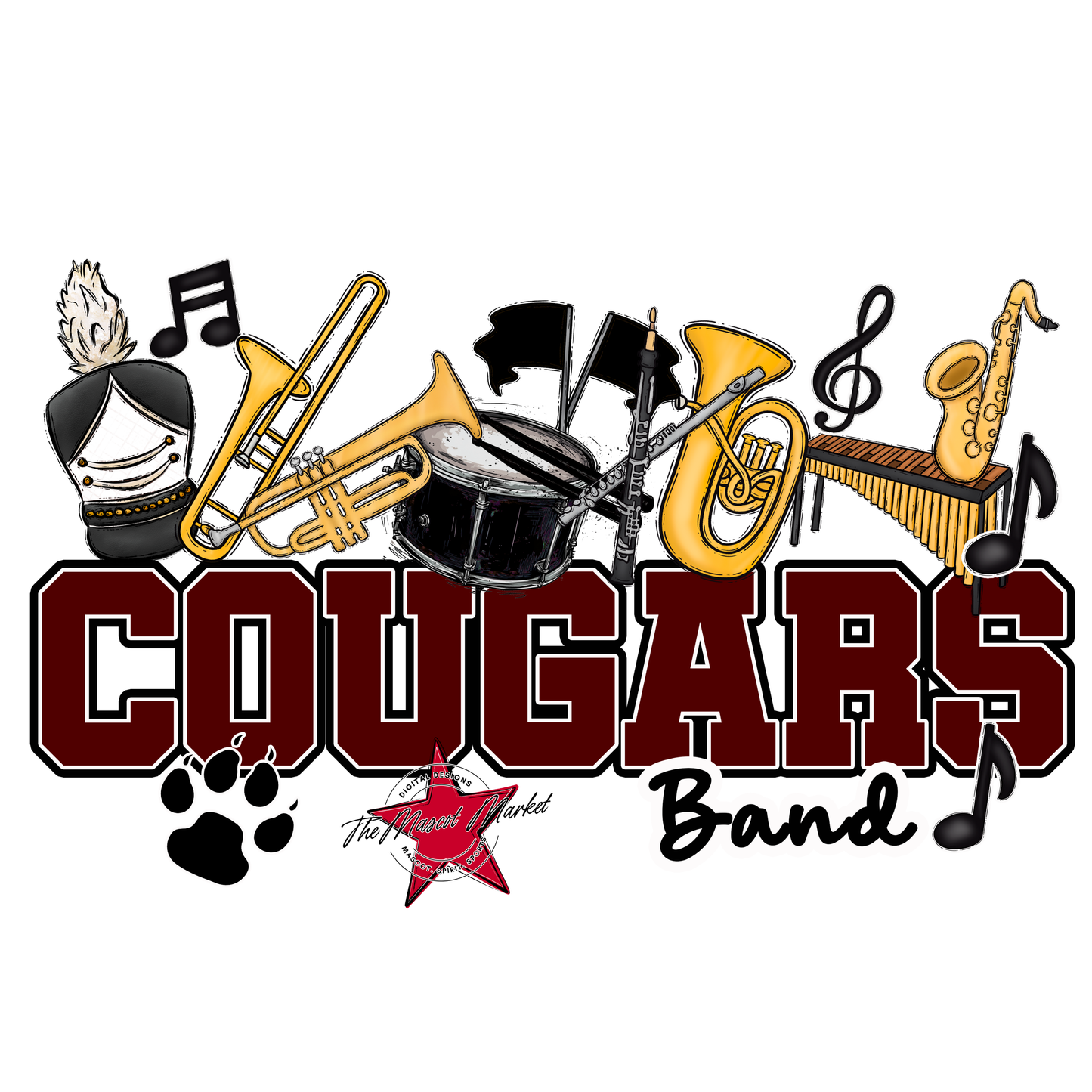 Cougars Varsity Band-Maroon