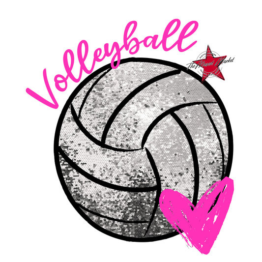 Volleyball Sequins-Pink