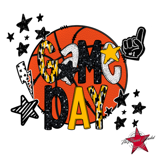 Basketball Game Day Scrape-Yellow