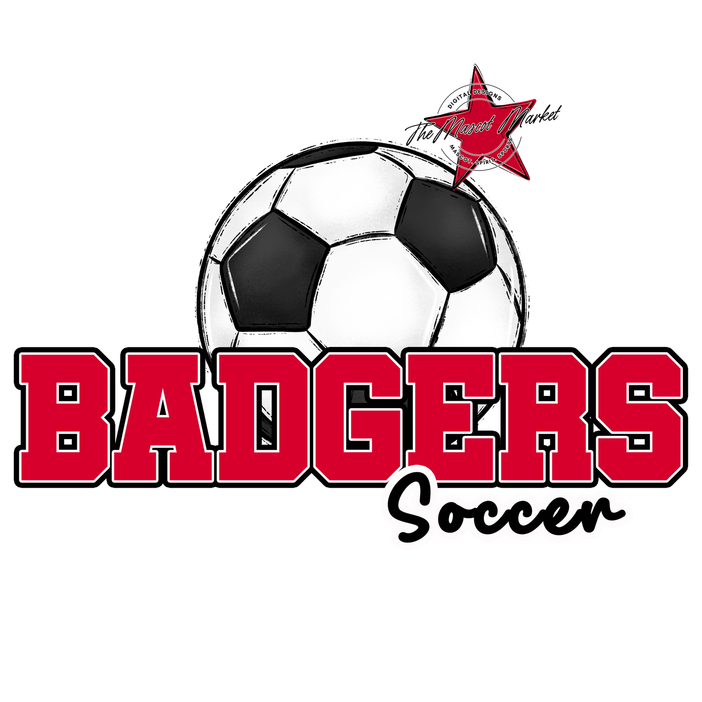 Badgers Varsity Soccer Design-Red