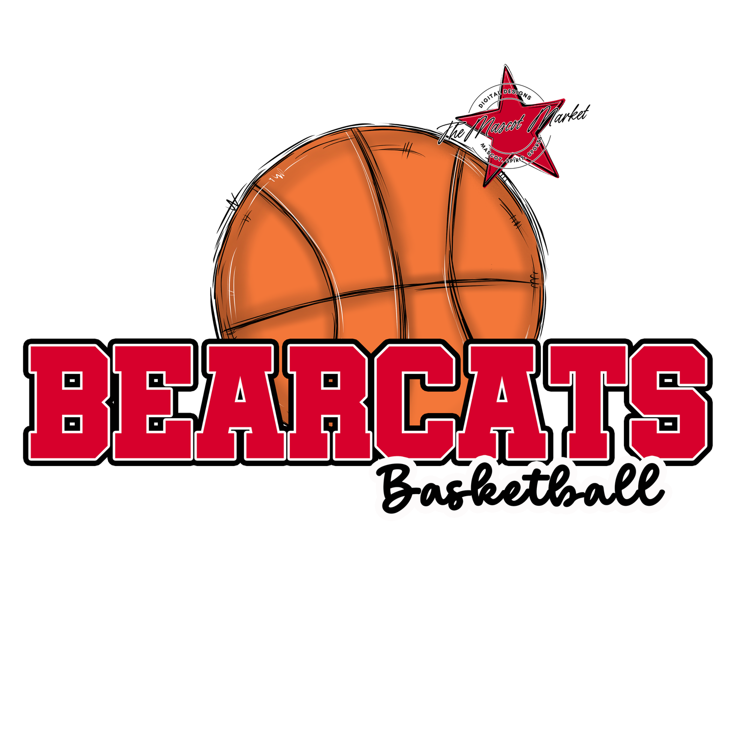 Bearcats Varsity Basketball Design-Red