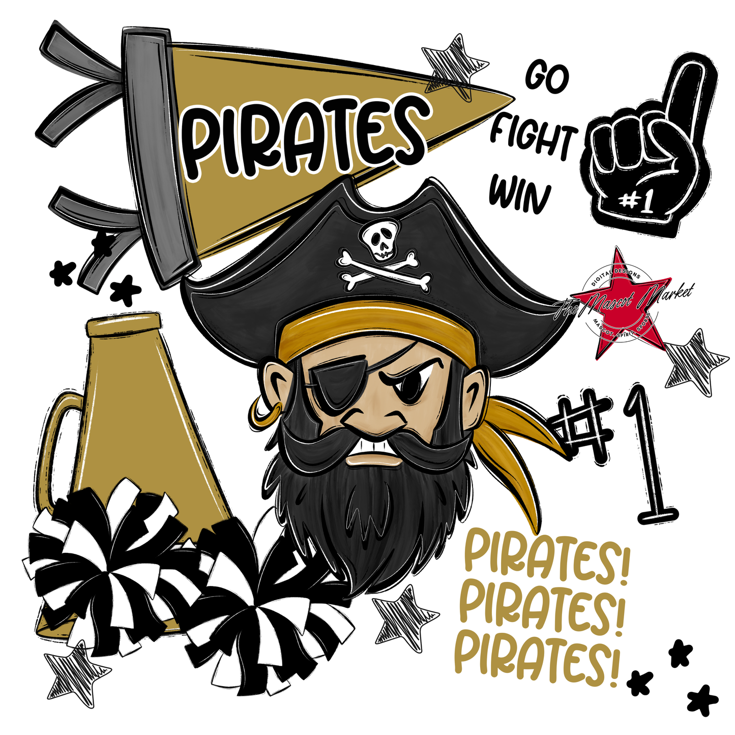 Pirates Spirit Design-Gold