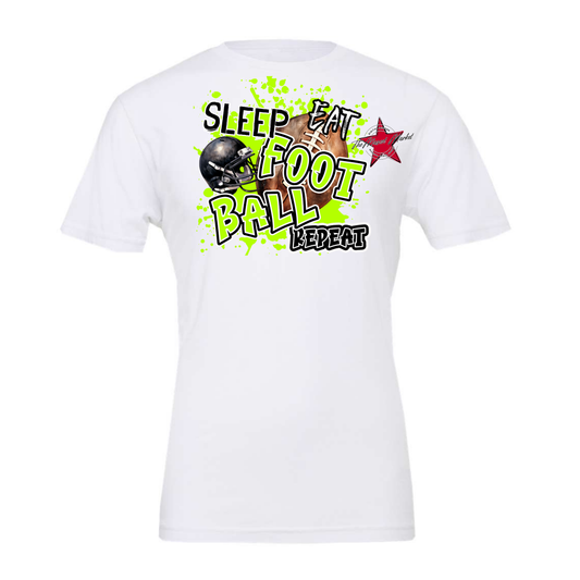 Eat Sleep Football Repeat-Neon