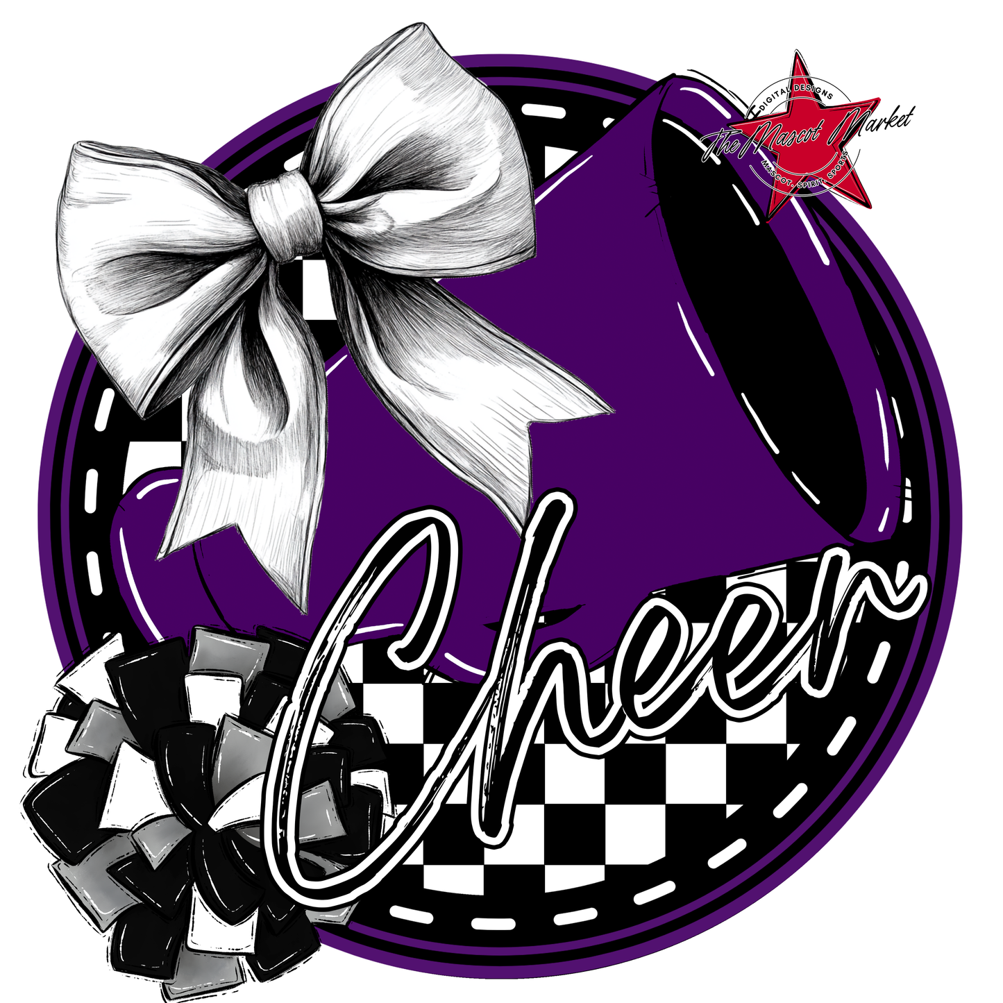 Cheer Circle Design-Purple