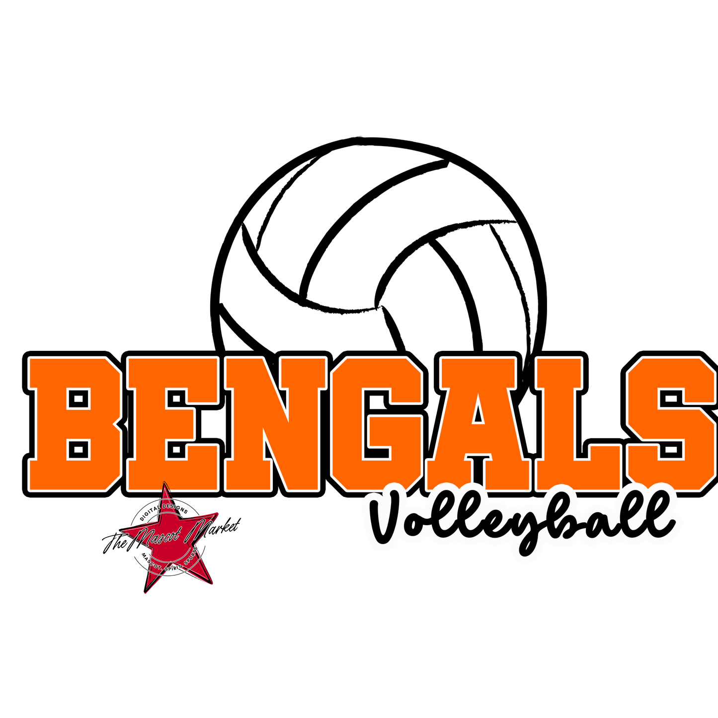 Bengals Varsity Volleyball-Orange
