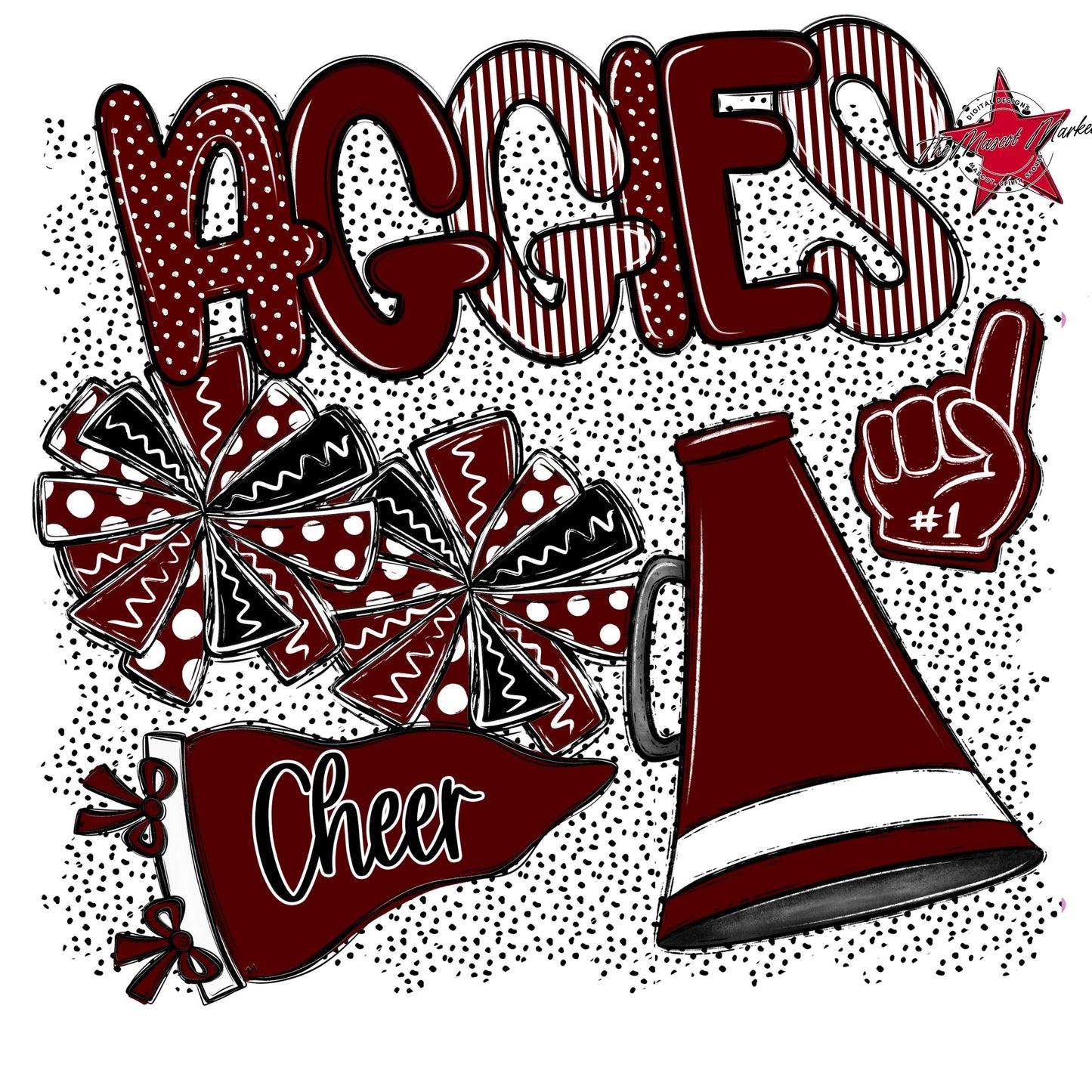 Aggies Cheer Spirit-Maroon